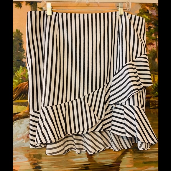 A New Day Black and White Ruffled Mini Skirt - Picture 3 of 7